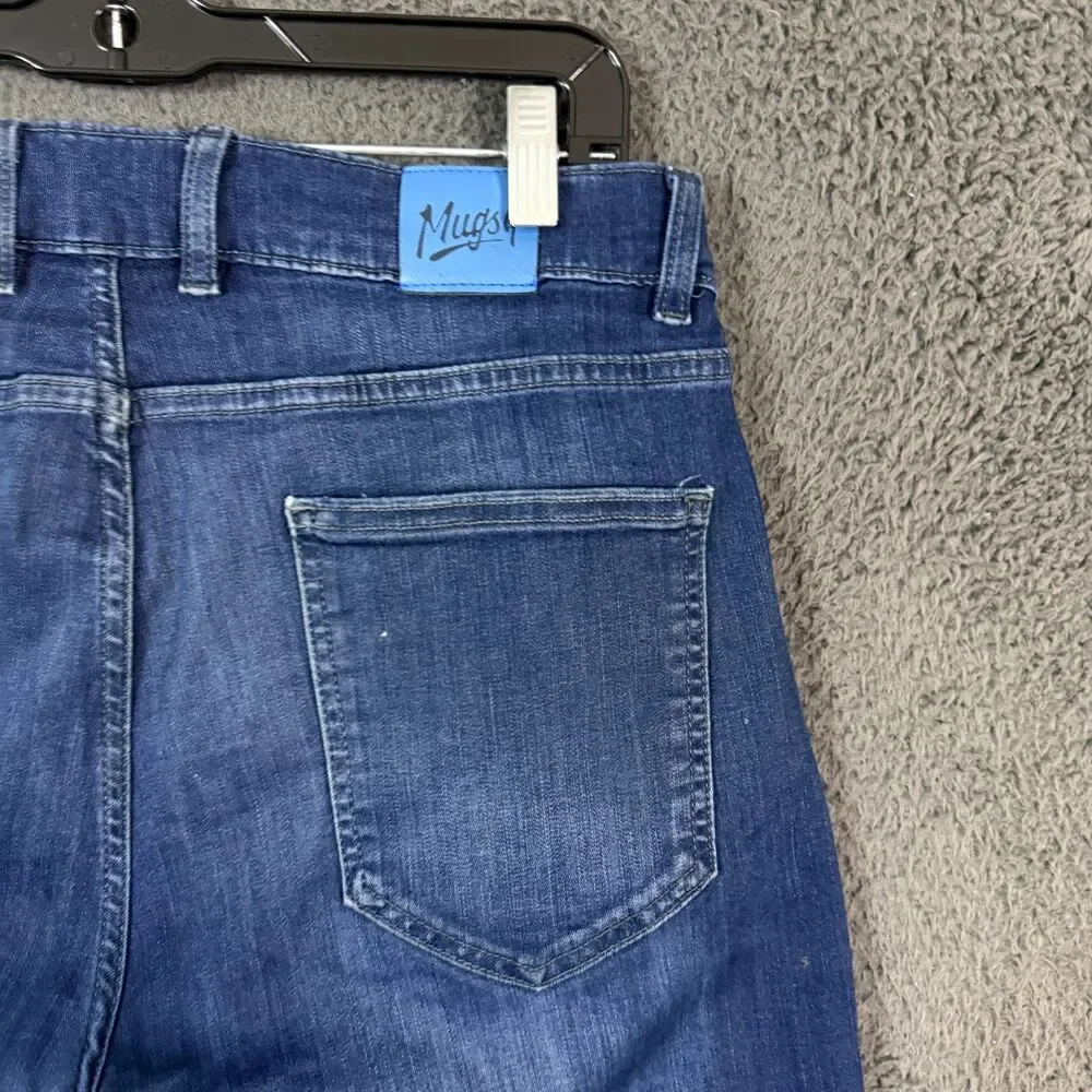 Mugsy Jeans Mens 34x30 Blue Fultons Slim Fit Stretch Dark Wash Denim Pants